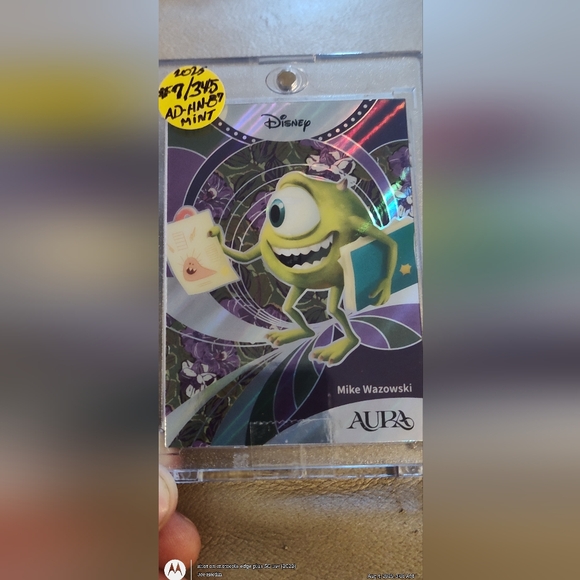 Disney Aura Mike Wazowski Card. #7/345. Card No.AD-HN-87. - Picture 1 of 4